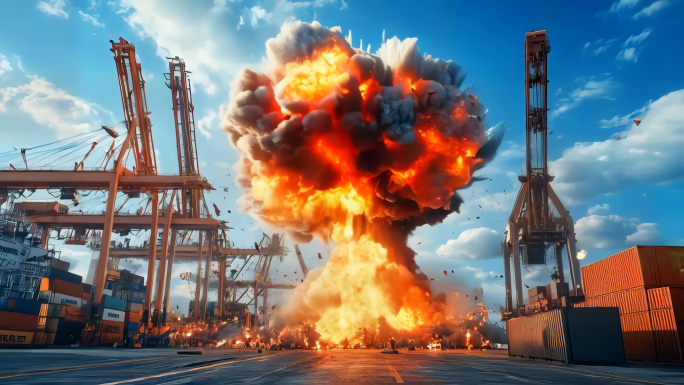 集装箱爆炸 码头爆炸 货轮爆炸