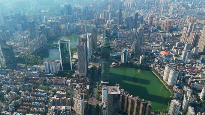 武汉西北湖CBD航拍延时全景【原创4K】