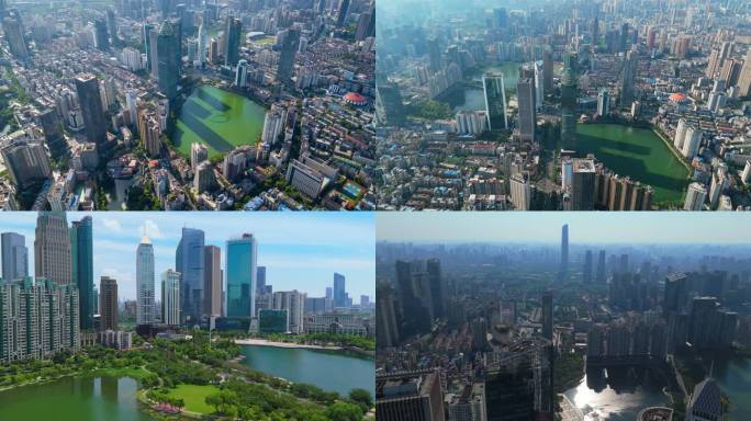 武汉西北湖CBD航拍延时全景【原创4K】