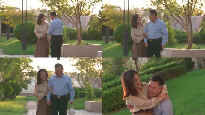 夫妻恩爱   夕阳西下   幸福