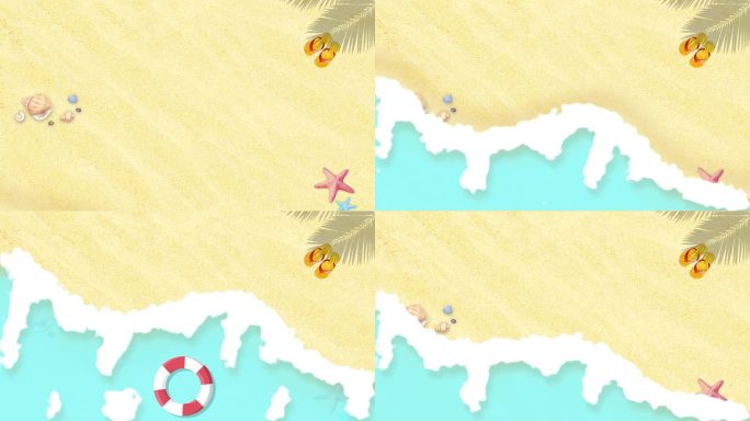 沙滩海水