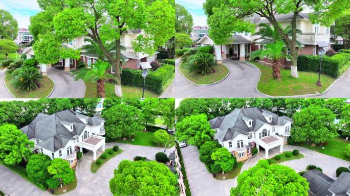 航拍独栋别墅