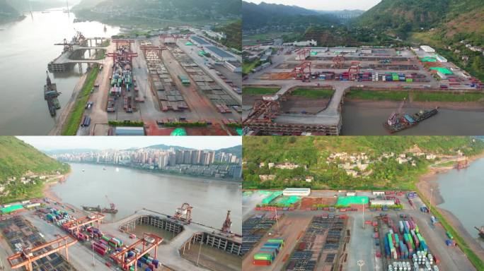 涪陵黄旗港航拍