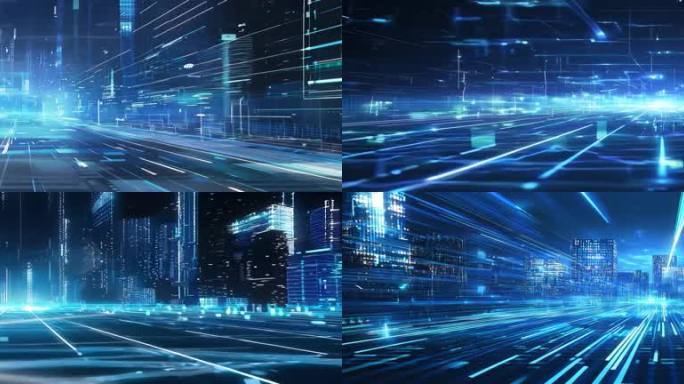 宽屏科技穿梭数据空间科技背景智慧城市科技