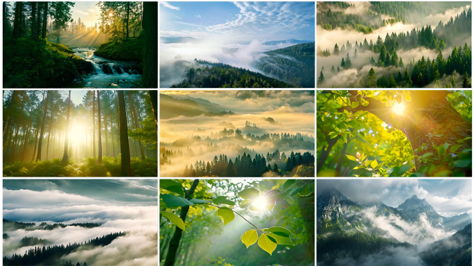 森林云海大自然唯美风景