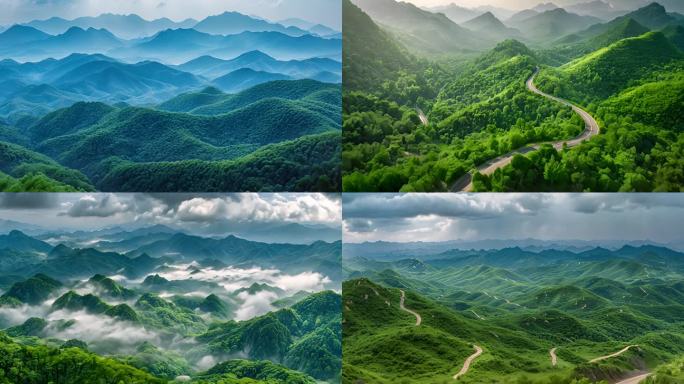 秦岭  秦岭景区 群山