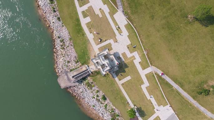 宜昌纪念碑谷莲沱大桥航拍G348国道