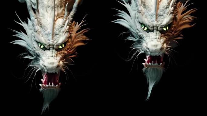 2K震撼白龙巨吼透明通道AE文件