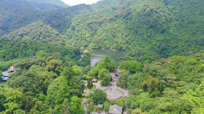 鼎湖山 大鼎 航拍 4K 瀑布