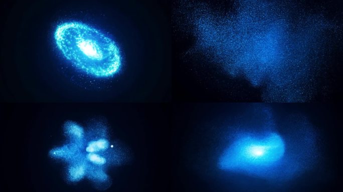 12组蓝色粒子背景