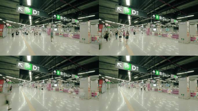 广州地铁人流延时