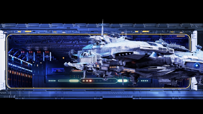 科幻太空舱飞船 3D裸眼 8K