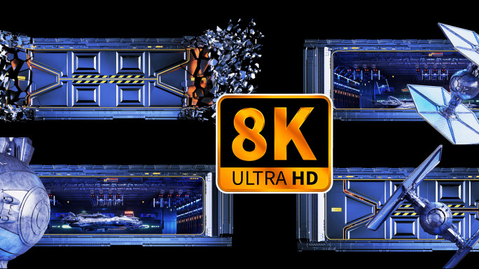科幻太空舱飞船 3D裸眼 8K