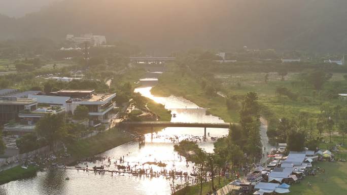 中国广东广州市从化区鸭洞河生态小镇露营地