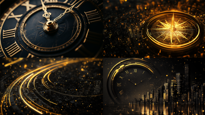 黑金色调地产模板素材创意开场视频