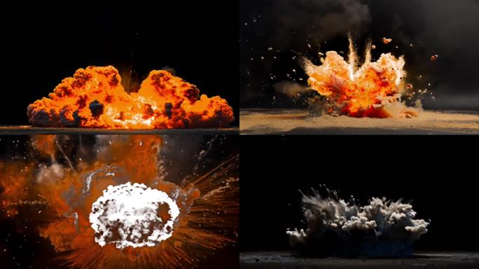 7款爆炸特效合成 带透明通道
