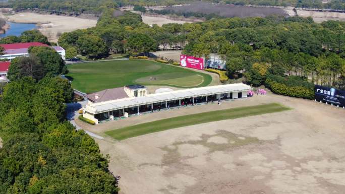 嘉兴海宁尖山高尔夫球场航拍4K