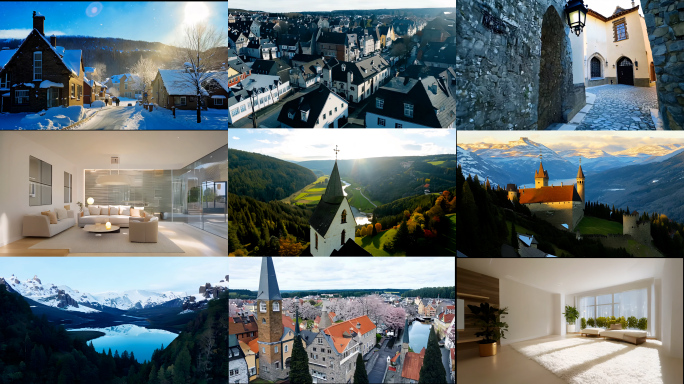 超长北欧风景合集 欧洲小镇 欧洲自然风景