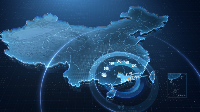 粤港澳大湾区中国地图