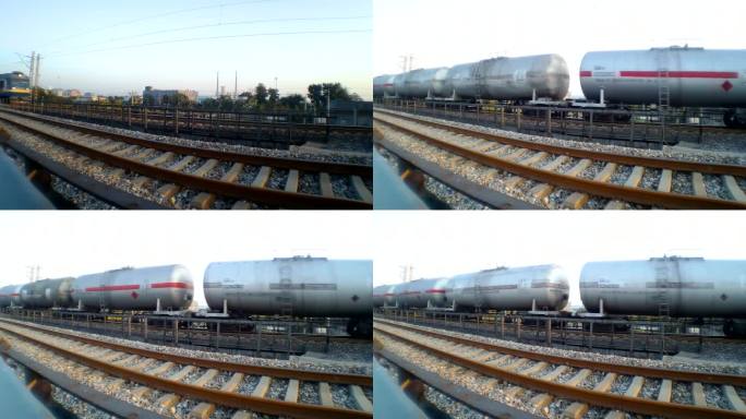 东风内燃机车拉罐车