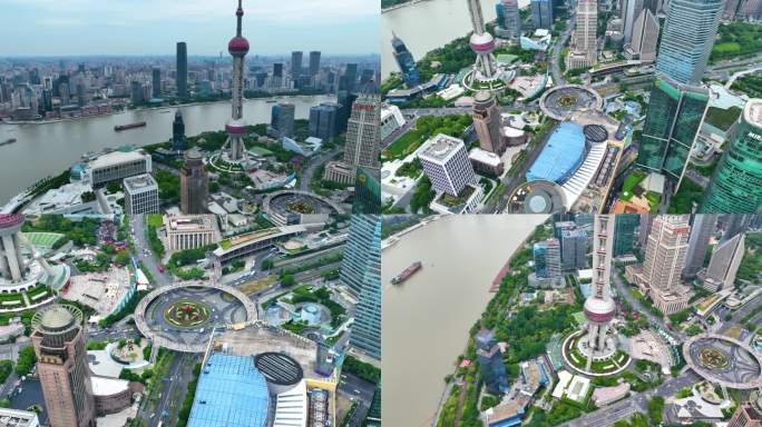 上海市浦东新区外滩陆家嘴东方明珠塔高楼大
