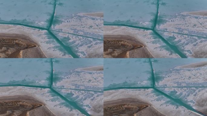 青海 东台吉乃尔湖  航拍 G315国道