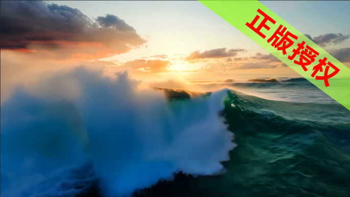 唯美海浪浪花海边海洋大海大气航拍高级运镜