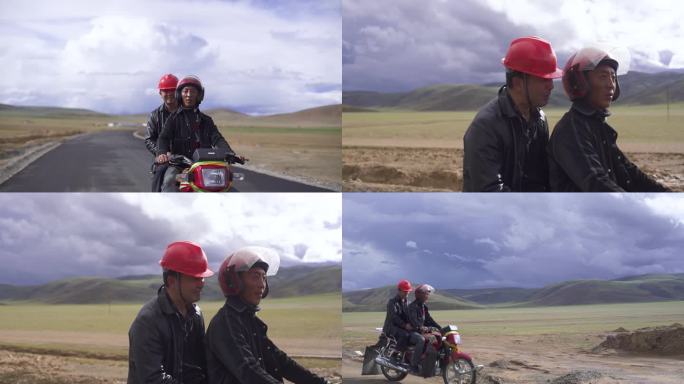 工地项目部好哥们俩开摩的带人跑摩托车拉客