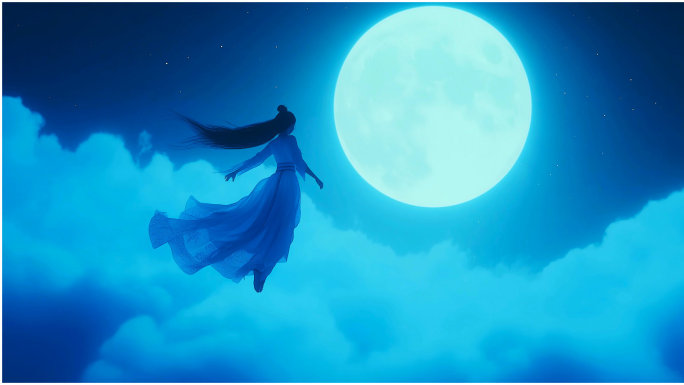 中秋祝福 中秋嫦娥奔月 中秋节舞台背景