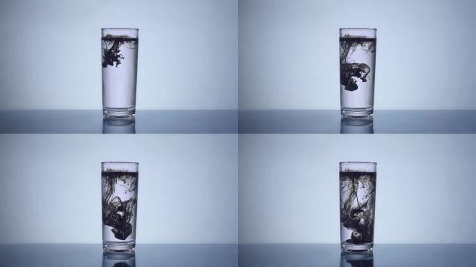 杯水滴墨 变浑浊