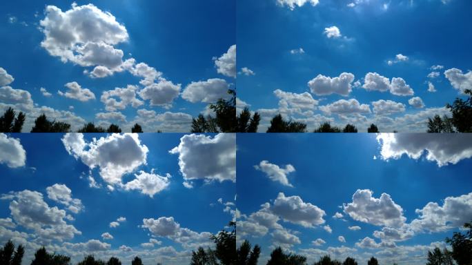 蓝天白云延时