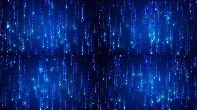 数据流 黑客代码数字-AE模板