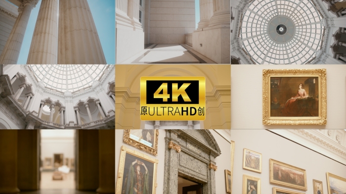 实拍4k-一段欧式建筑