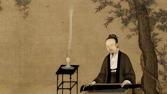 古画听琴图