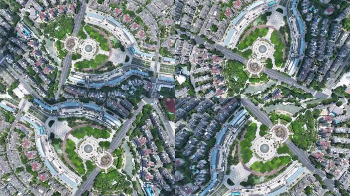 福州榕城广场俯拍城市广场航拍金山生活区