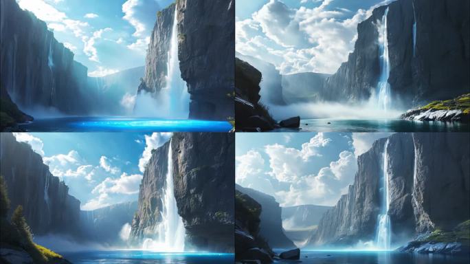 山脉瀑布 山川河流 云海 中国自然风景