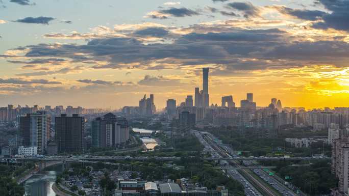 北京延时 国贸延时CBD风光