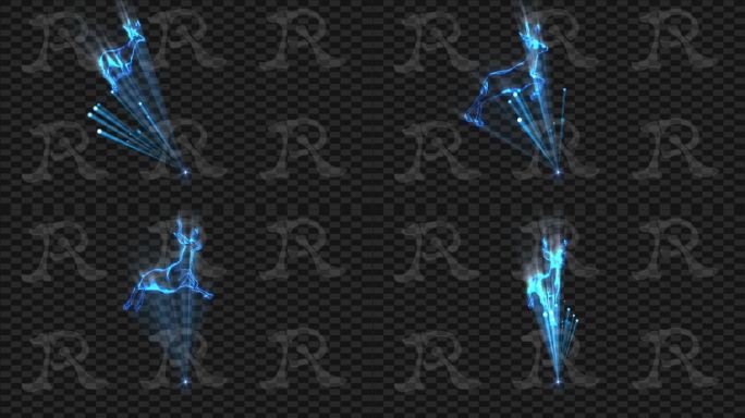 激光鹿 激光  夜游 投影 灯光 灯光秀