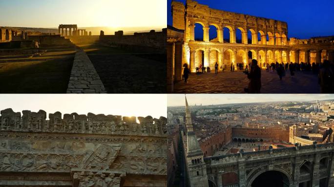 4K 意大利古罗马希腊建筑风格印象视频