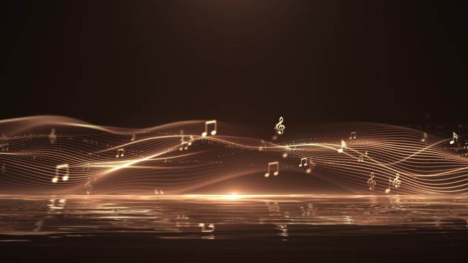 唯美水面音符粒子