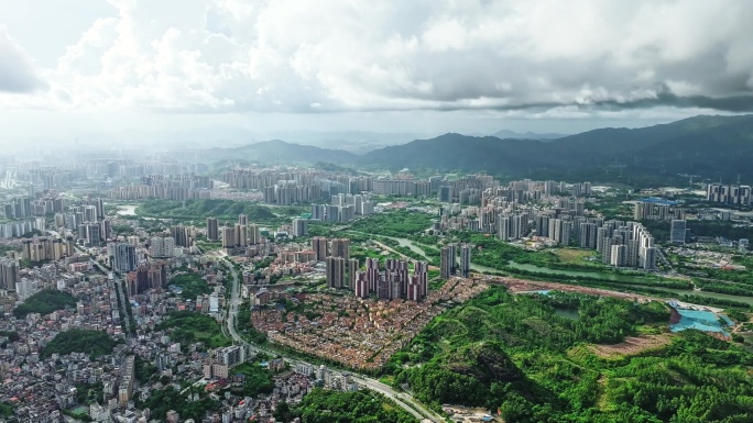 惠州惠阳区入海口大亚湾红树林延时航拍