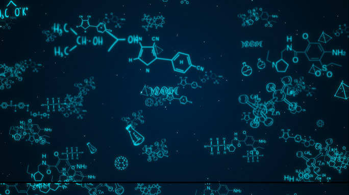 三款化学方程式背景（ae模板加视频）