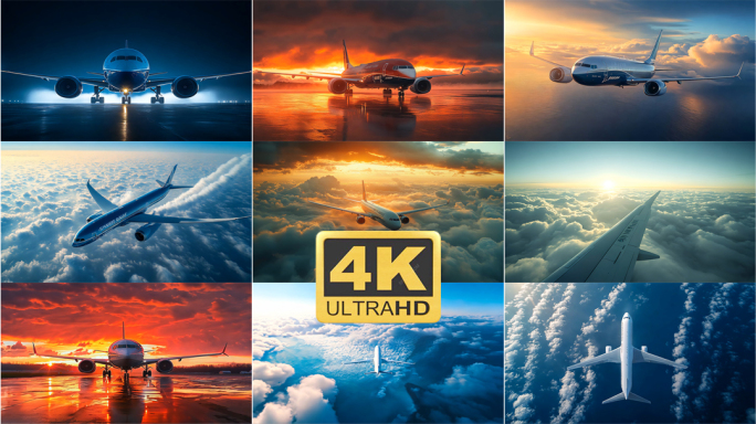 飞机客机视频素材