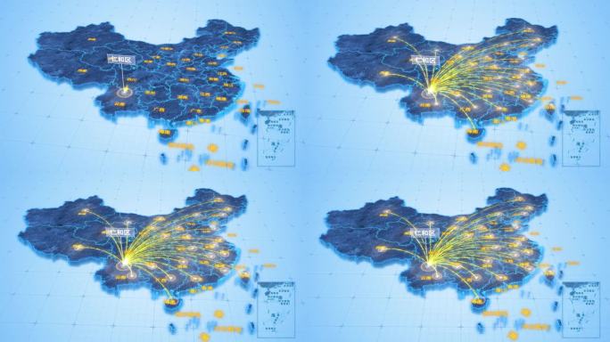 攀枝花市仁和区辐射全国网络地图