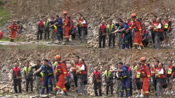 救援抗洪转移群众