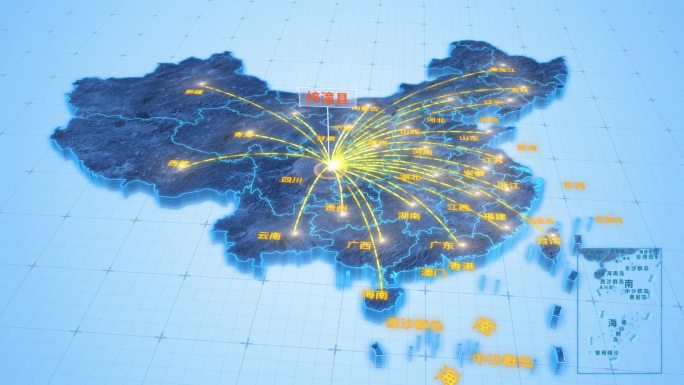 绵阳市梓潼县辐射全国网络地图