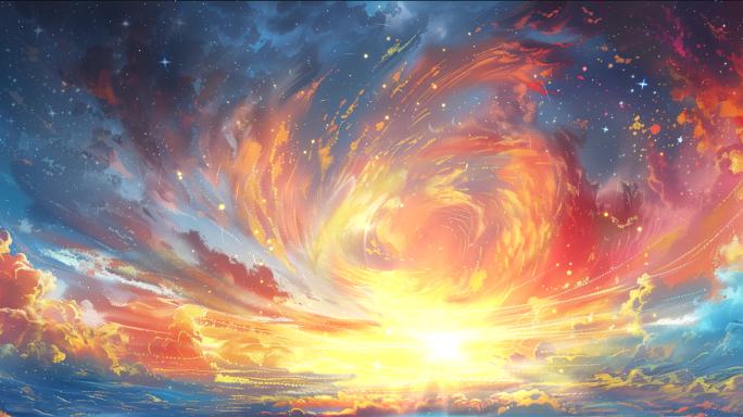 【6K】梦幻天空 漫画星空天空 02