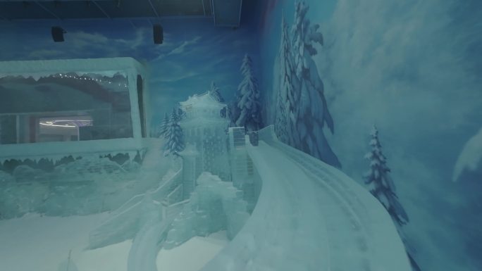 武汉冰雪中心 滑雪场 穿越机 滑雪 室内