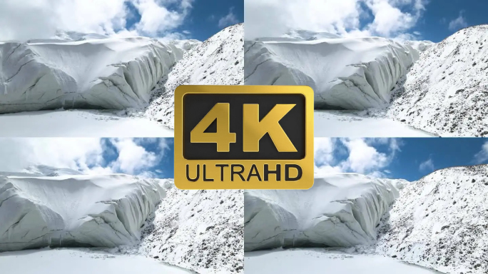 新疆慕士塔格冰川公园航拍环绕4K