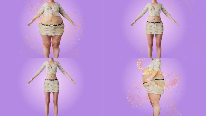 女性减肥脂肪动画